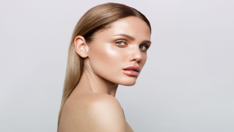 beautiful lady smooth skin