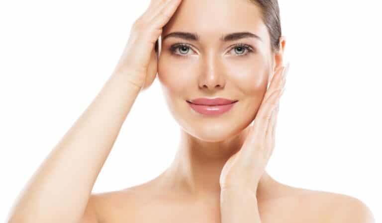 Woman with clear skin after acne treatment in Houston, TX